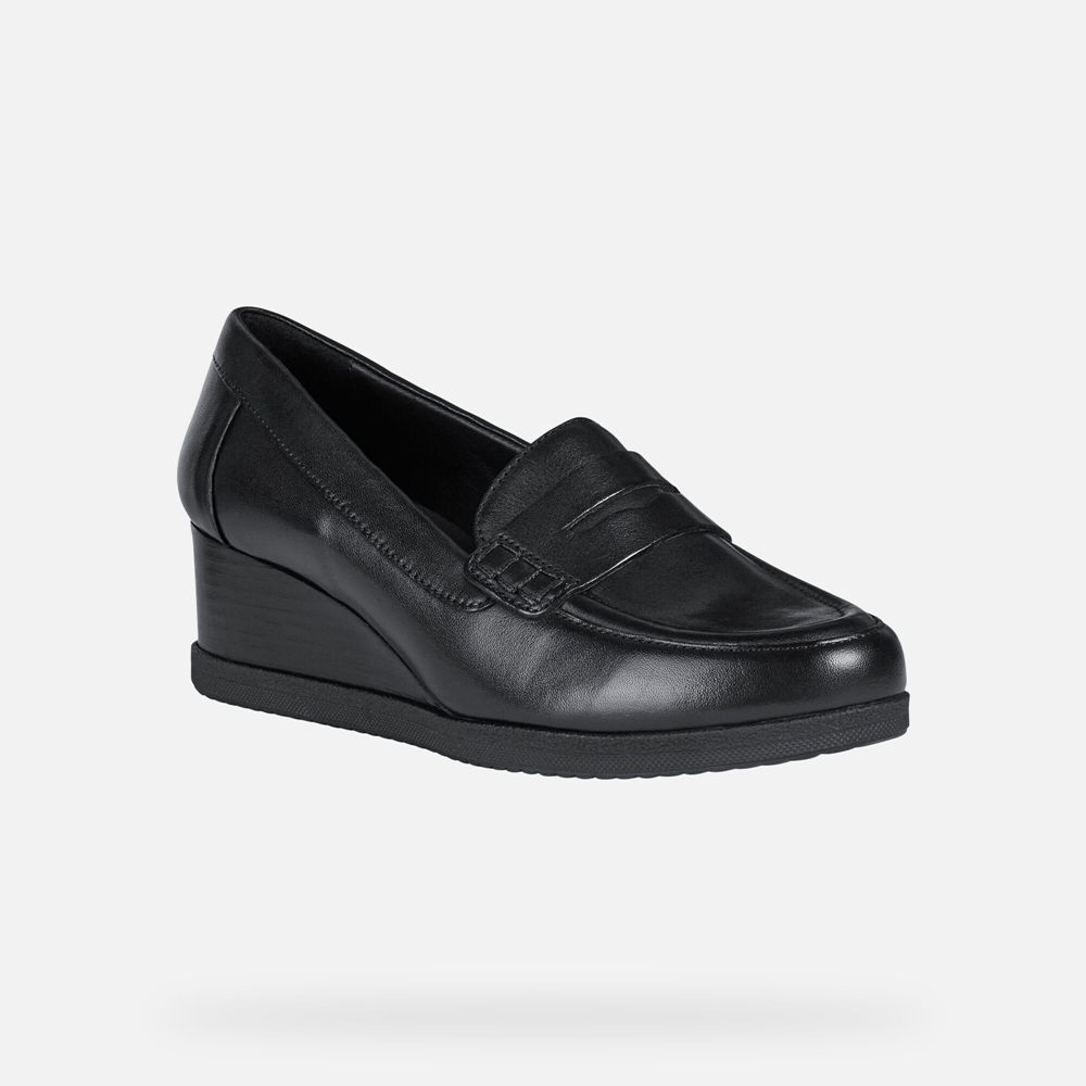 Geox Bayan Loafers Siyah - Anylla - IKW-729084